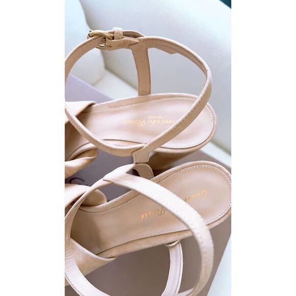 GIANVITO ROSSI 110 twisted suede platform sandals 42 - Picture 11 of 13